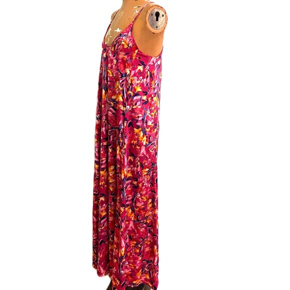 Nicole Miller Multicolor Floral Spaghetti Strap Maxi Women's Dress Size XS Art - Picture 6 of 11